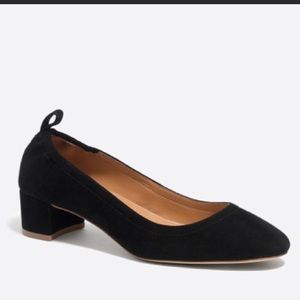 J. CREW Anya suede block heels